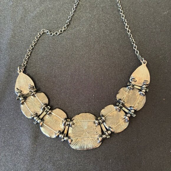 Purple Abalone Shell Necklace & Stretch Bracelet Set - Picture 6 of 10